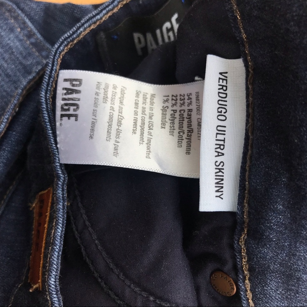 PAIGE Transcend - Verdugo Ankle Skinny Jeans 26 - Picture 6 of 6